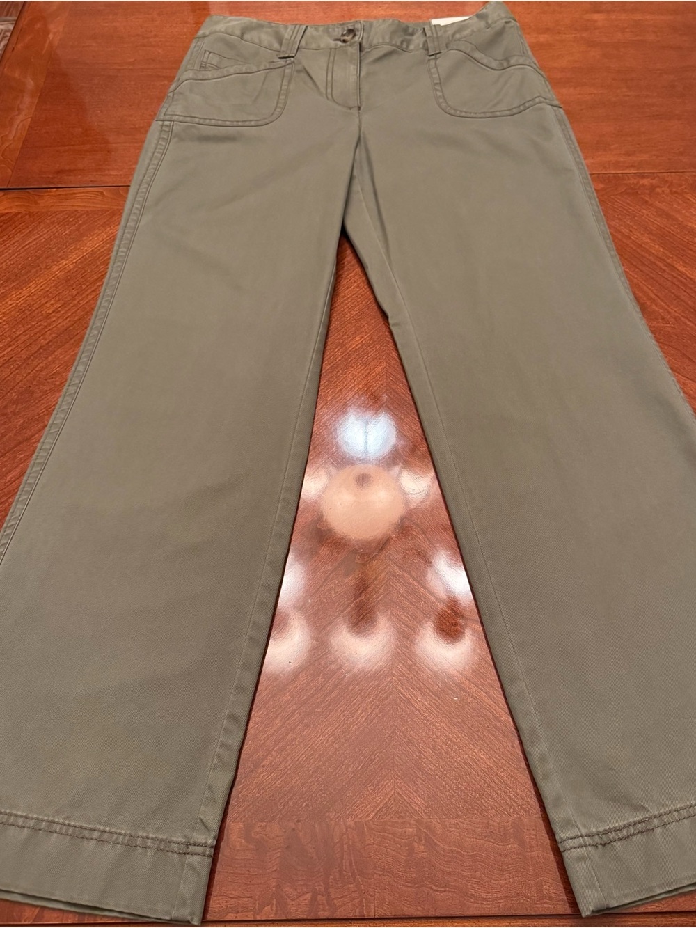 Ann Taylor Pants Olive 100% Cotton “Lindsey” Ann Taylor Pants Size-8 **NWT**